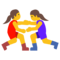Women Wrestling emoji on Google